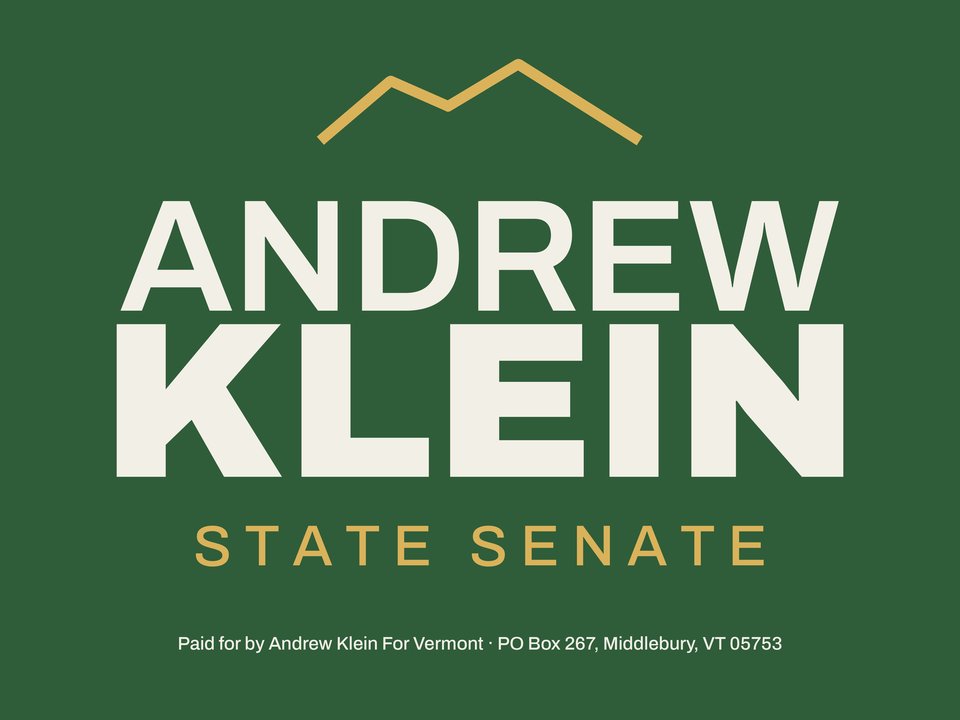 Green Andrew Klein State Senate yard sign